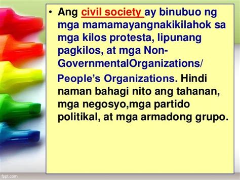 Ano ang kahulugan ng civil society